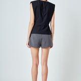 Sleeveless Pleated Top