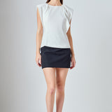 Sleeveless Pleated Top
