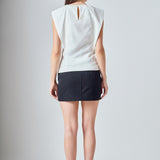 Sleeveless Pleated Top