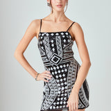 Beading Sequins Mini Dress
