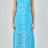 Iris Textured Sleeveless Maxi Dress