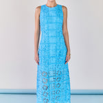 Endless Rose - Iris Textured Sleeveless Maxi Dress AQUAMARINE / XS Endless Rose - Iris Textured Sleeveless Maxi Dress AQUAMARINE / XS