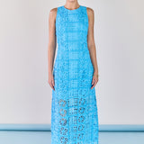 Iris Textured Sleeveless Maxi Dress