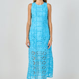 Iris Textured Sleeveless Maxi Dress
