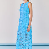 Iris Textured Sleeveless Maxi Dress