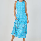 Iris Textured Sleeveless Maxi Dress