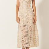 Textured Sleeveless Maxi Dress