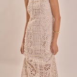 Textured Sleeveless Maxi Dress