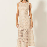 Textured Sleeveless Maxi Dress