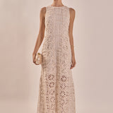 Textured Sleeveless Maxi Dress