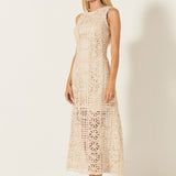 Textured Sleeveless Maxi Dress