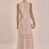 Textured Sleeveless Maxi Dress