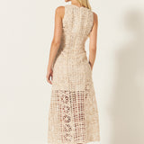 Textured Sleeveless Maxi Dress