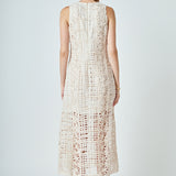 Textured Sleeveless Maxi Dress