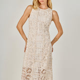 Textured Sleeveless Maxi Dress