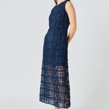 Textured Sleeveless Maxi Dress