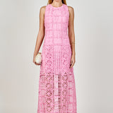 Textured Sleeveless Maxi Dress