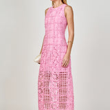 Textured Sleeveless Maxi Dress