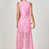 Textured Sleeveless Maxi Dress