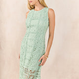 Textured Sleeveless Maxi Dress