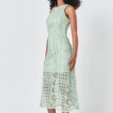 Textured Sleeveless Maxi Dress