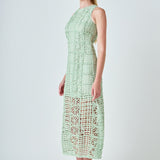 Textured Sleeveless Maxi Dress