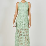 Textured Sleeveless Maxi Dress