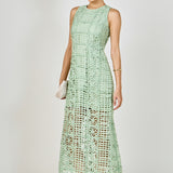 Textured Sleeveless Maxi Dress