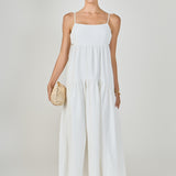 Evelyn Sleeveless Textured Cutout Maxi Dress