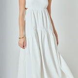 Evelyn Sleeveless Textured Cutout Maxi Dress