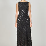 Textured Sleeveless Maxi Dress