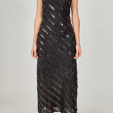 Textured Sleeveless Maxi Dress