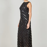 Textured Sleeveless Maxi Dress