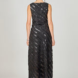 Textured Sleeveless Maxi Dress