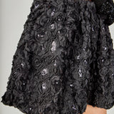 Colette Floral Sequin Bubble Mini Skirt
