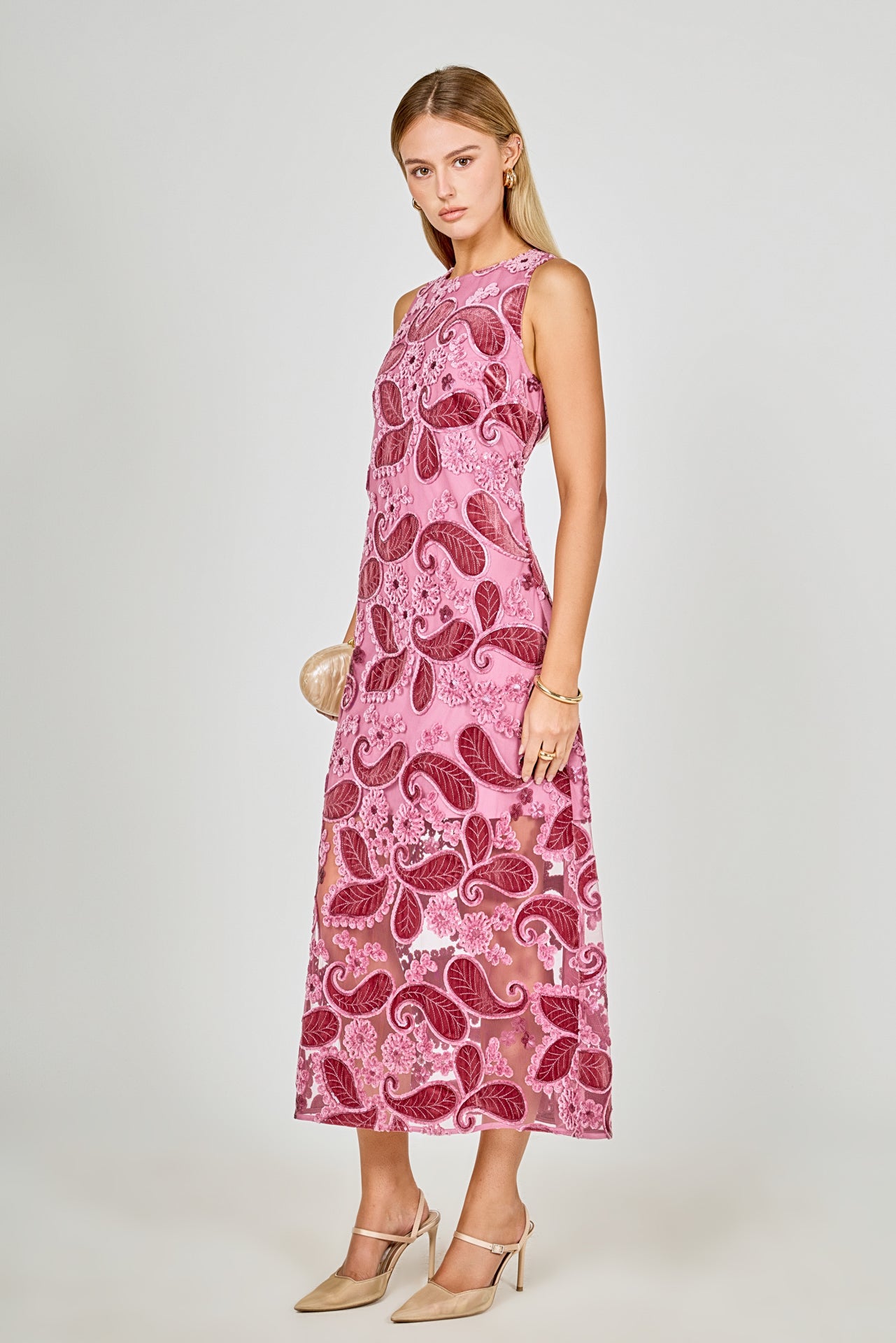 Lace Cami Midi Dress Endless Rose Lace Cami Midi Dress Endless Rose