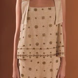 Bow Sleeveless Beaded Top