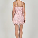 3D Sequined Lace Mini Dress