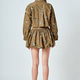 Eve Sequined and Beaded Cropped Shirt