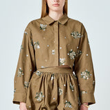 Eve Sequined and Beaded Low Waist Bubble Skirt