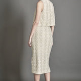 Beaded Pearl Midi Skirt