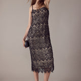 Pearl Beaded Midi Dress