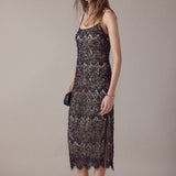Pearl Beaded Midi Dress