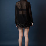 Sequined Tassel Mini Skirt