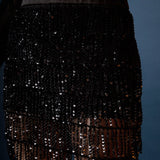 Sequined Tassel Mini Skirt