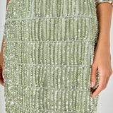 Sequin Fringe Midi Skirt