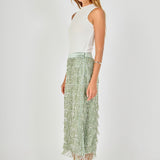 Sequin Fringe Midi Skirt