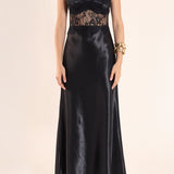 Lace Trim Sleevesless Midi Dress