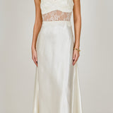 Lace Trim Sleevesless Midi Dress