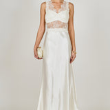 Lace Trim Sleevesless Midi Dress